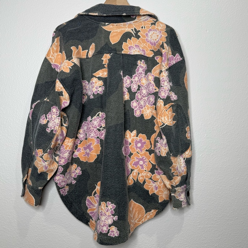 Free People Printed Ruby Jacket in Charcoal Combo, size XS - Picture 4 of 7